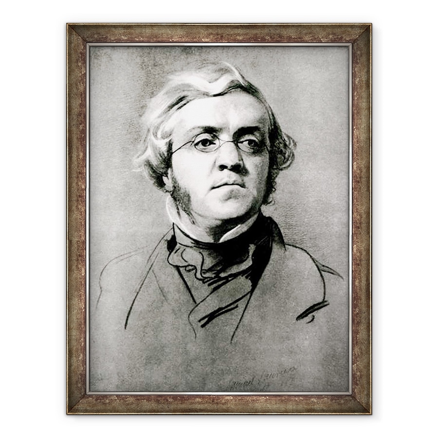 Tablou inramat - Samuel Laurence - William Makepeace Thackeray 1811-63 ulei pe panza, 60 x 80 cm