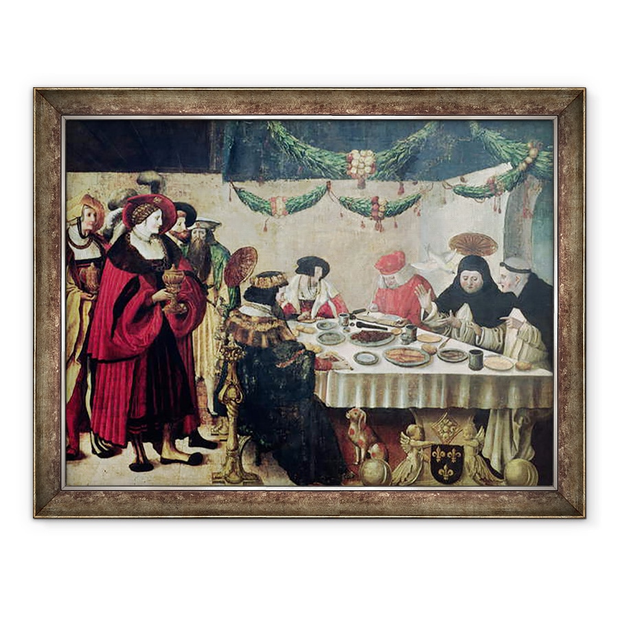 Tablou inramat - Niklaus Manuel - Sfantul Toma Aquino 1214-74 si Ludovic al IX-lea 1215-70, 60 x 80 cm