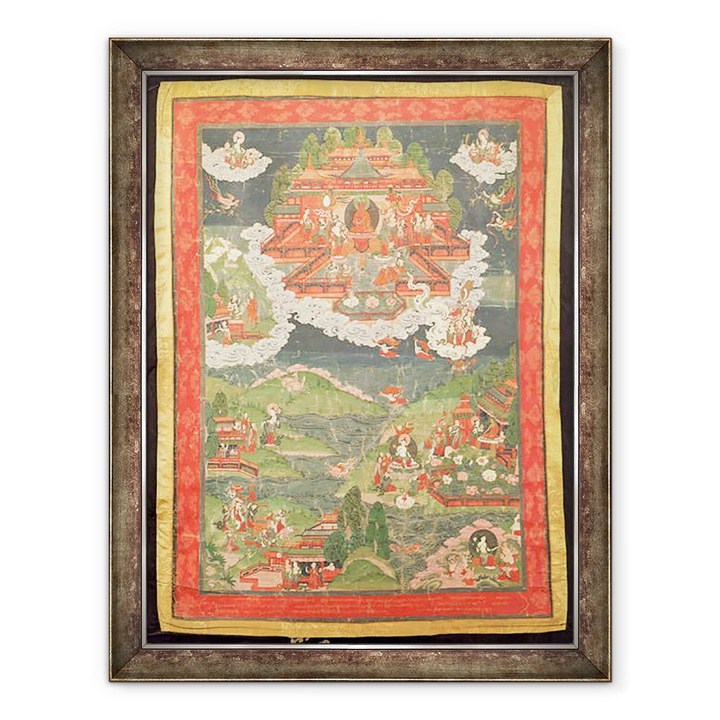 Картина в рамка - Тибетска школа - Танка от рая на Амитабха, 70 x 90 cm