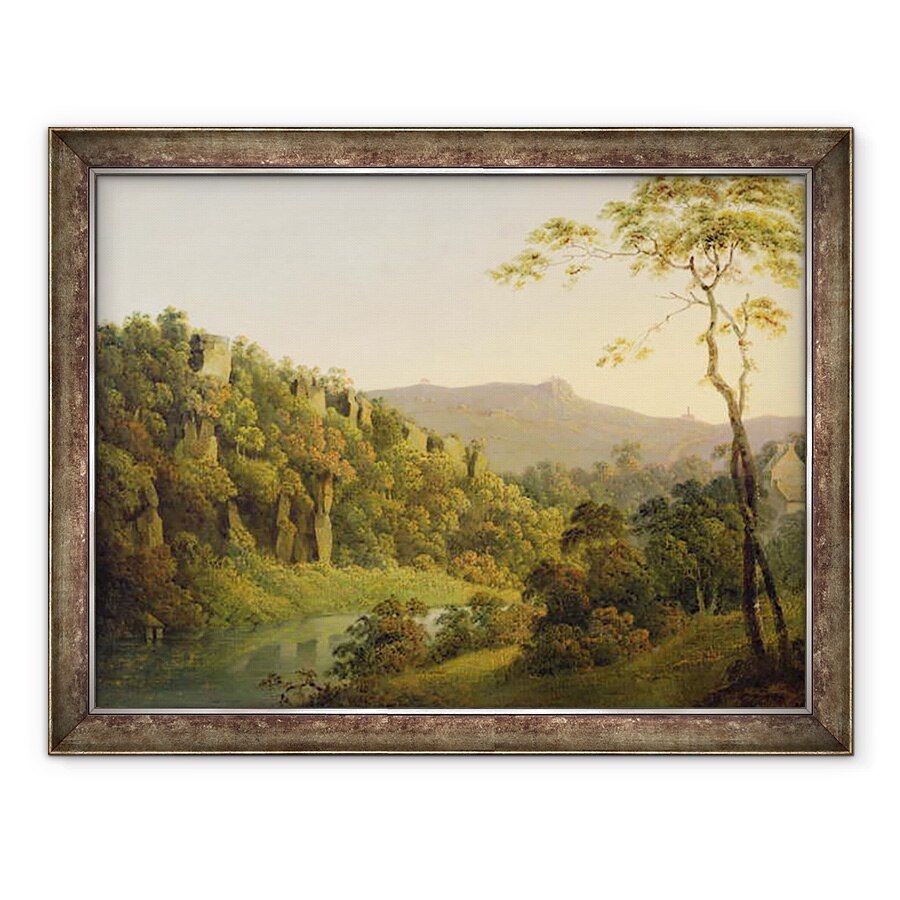 Tablou inramat - Joseph Wright - Vedere in Matlock Dale, Privind spre Black Rock Escarpment, 70 x 90 cm