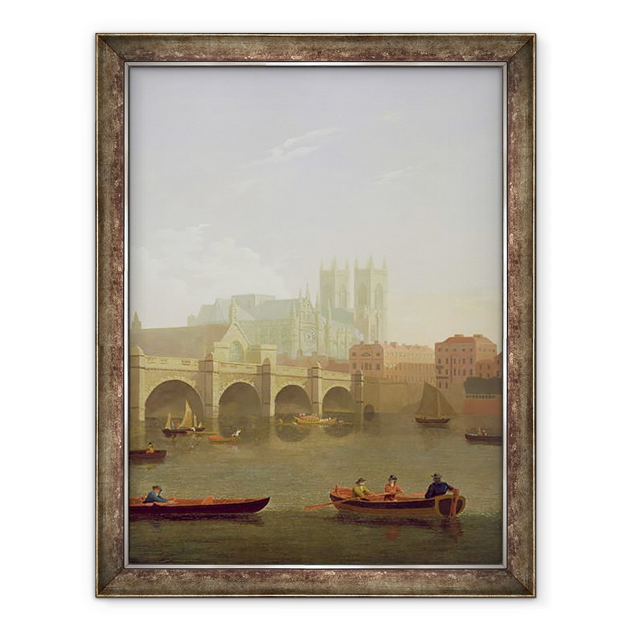 Tablou inramat - Joseph Farington - Westminster Abbey si Podul Westminster Vazut din Sud, 70 x 90 cm