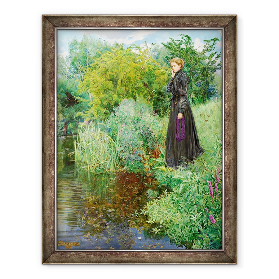 Tablou inramat - John Byam Liston Shaw - Razboiul Boer, 1900 - Lucrurile de vara trecuta au fost verzi, 70 x 90 cm