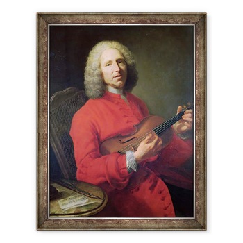 Tablou inramat - Jacques Andre Joseph Camelot Aved - Jean-Philippe Rameau 1683-1764 cu o vioara, 70 x 90 cm Tablou inramat - Jacques Andre Joseph Camelot Aved - Jean-Philippe Rameau 1683-1764 cu o vioara, 70 x 90 cm