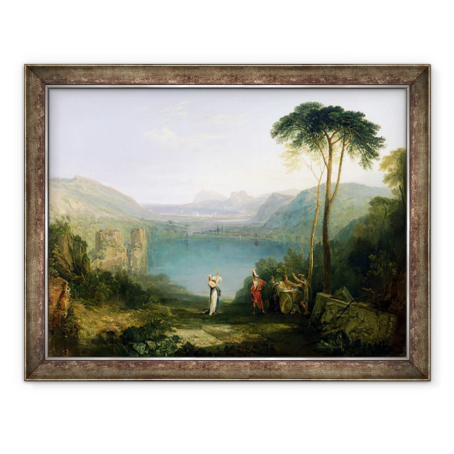 Tablou inramat - Joseph Mallord William Turner - Lacul Avernus, Aenea si Sibilul Cumaean, 70 x 90 cm