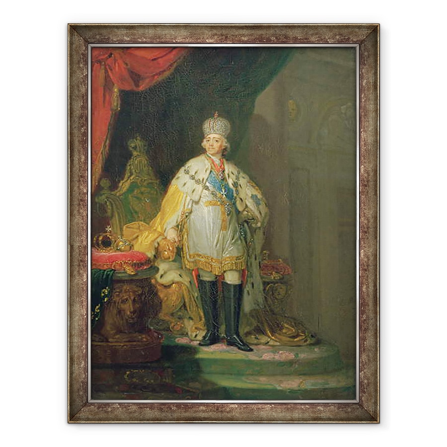 Tablou inramat - Vladimir Lukich Borovikovsky - Portretul imparatului Paul I 1754-1801, 70 x 90 cm