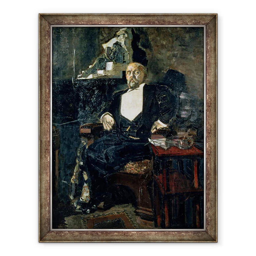 Tablou inramat - Mikhail Aleksandrovich Vrubel - Portretul lui Savva Mamontov, fondatorul primei opere private, 70 x 90 cm