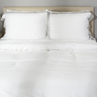 Set asternut 4 piese AIX©, din bambus, in nuanta de alb si gri, 200x220cm