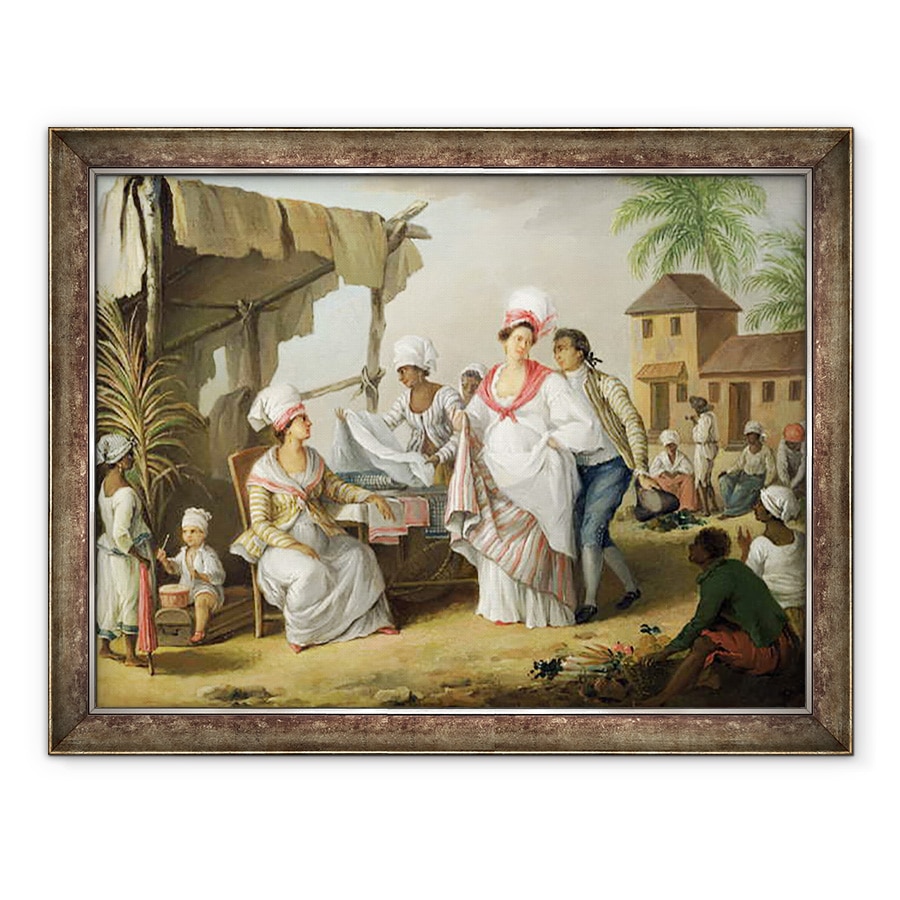 Tablou inramat - Agostino Brunias - Piata de Lenjerie, Roseau, Dominica, 60 x 80 cm