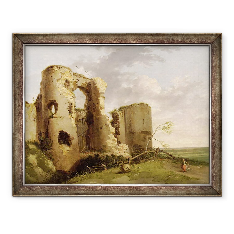 Tablou inramat - John Hamilton Mortimer - Vedere la Poarta de Vest a Castelului Pevensey, Sussex, 60 x 80 cm