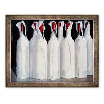 Tablou inramat - Lincoln Seligman - Sticle de vin ambalate, Numarul 1, 70 x 90 cm Tablou inramat - Lincoln Seligman - Sticle de vin ambalate, Numarul 1, 70 x 90 cm