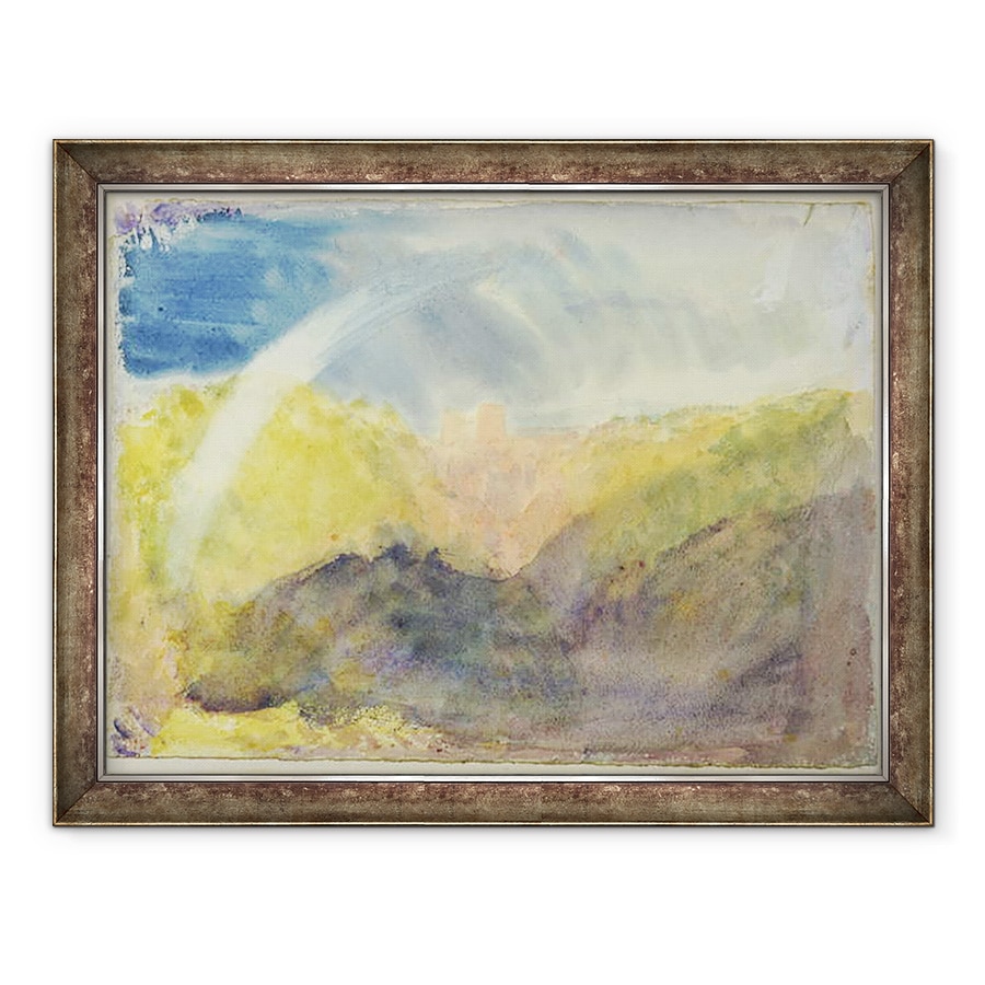 Tablou inramat - Joseph Mallord William Turner - Castelul Crichton Peisaj montan cu un curcubeu c.1818, 70 x 90 cm