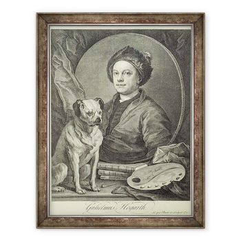 Tablou inramat - William Hogarth - Autoportret, 70 x 90 cm Tablou inramat - William Hogarth - Autoportret, 70 x 90 cm