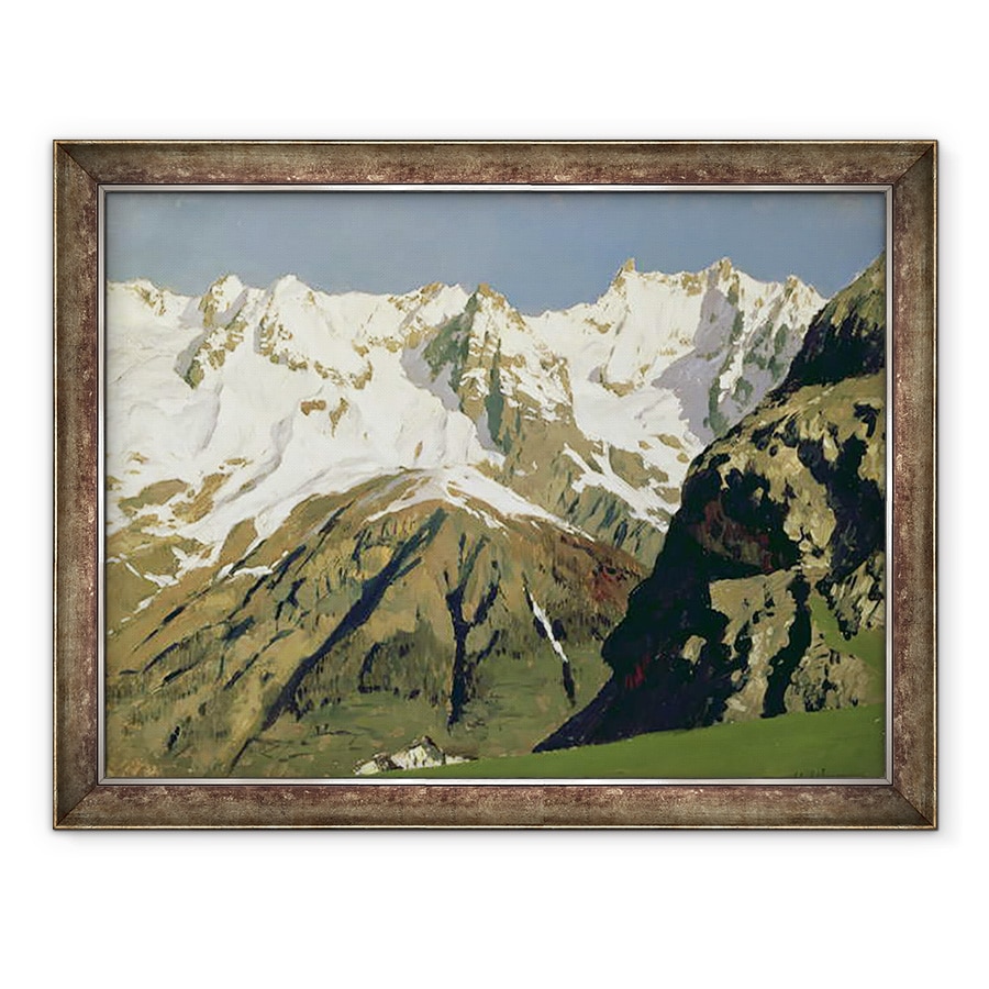 Tablou inramat - Isaak Ilyich Levitan - Muntii Mont Blanc, 60 x 80 cm