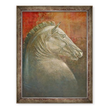 Tablou inramat - Lincoln Seligman - Cap de cal, 60 x 80 cm Tablou inramat - Lincoln Seligman - Cap de cal, 60 x 80 cm