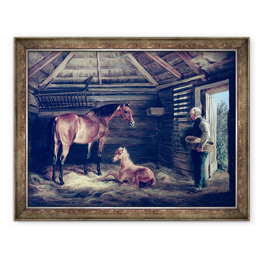 Tablou inramat - Albrecht Adam - Engleza Mare Cu Ei Foals, 60 x 80 cm