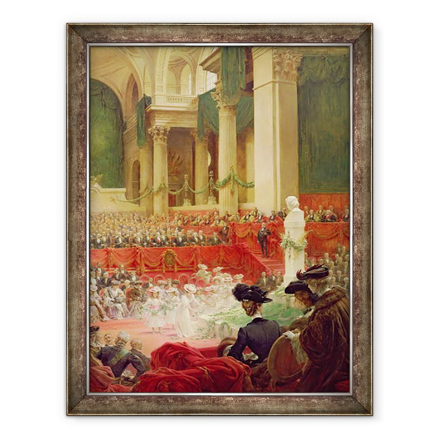 Tablou inramat - Theobald Chartran - Ceremonia de la Panteon pentru a sarbatori Centenarul nasterii lui Victor Hugo 1802-85 26 februarie 1902, 60 x 80 cm