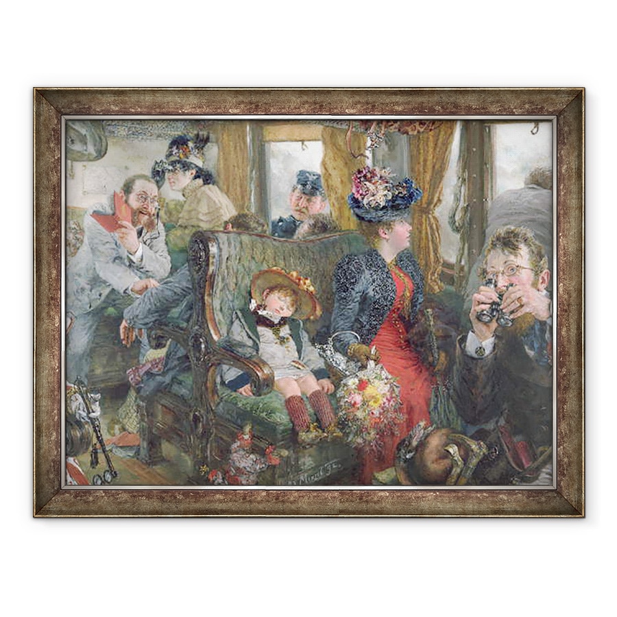 Tablou inramat - Adolph Friedrich Erdmann von Menzel - intr-o calatorie spre peisajul rural frumos, 70 x 90 cm