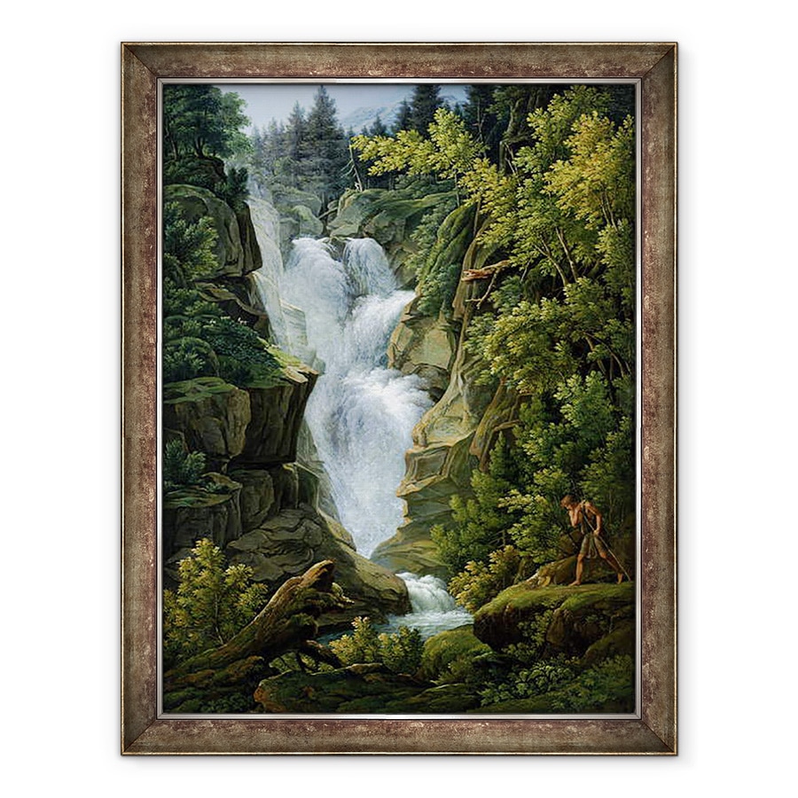 Tablou inramat - Joseph Anton Koch - Cascada din Berna Highlands, 70 x 90 cm