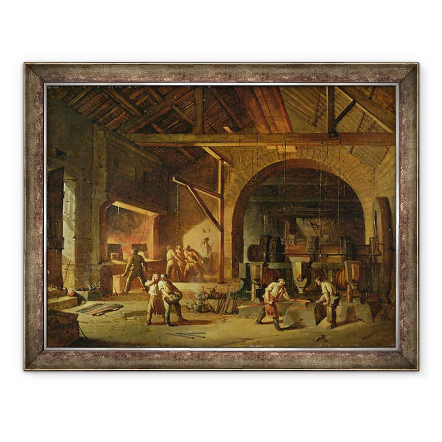 Tablou inramat - Godfrey Sykes - Interiorul unei feronerii, 70 x 90 cm