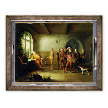 Tablou inramat - John Cawse - Falstaff si recrutii, din Henric IV, partea II III, ii, 60 x 80 cm Tablou inramat - John Cawse - Falstaff si recrutii, din Henric IV, partea II III, ii, 60 x 80 cm