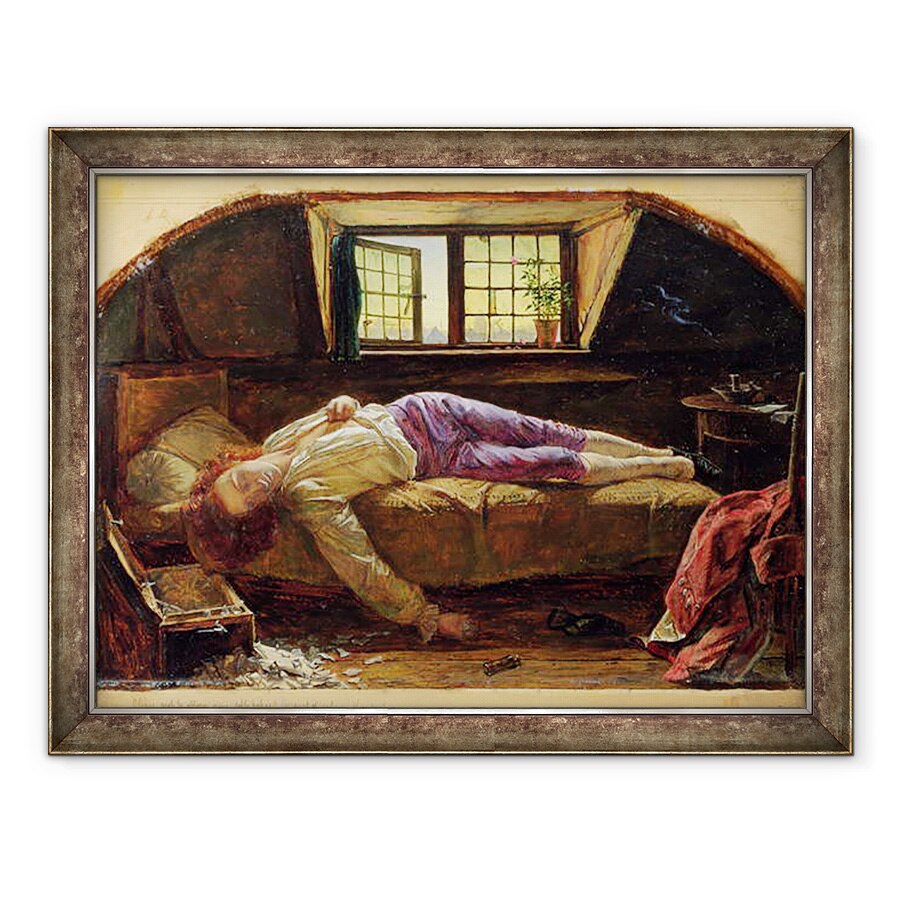 Tablou inramat - Henry Wallis - Moartea lui Chatterton, 70 x 90 cm