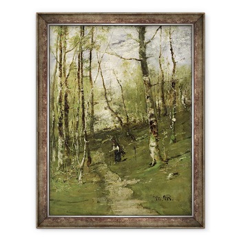 Tablou inramat - Mihaly Munkacsy - in padurea Barbizon in 1875, 60 x 80 cm Tablou inramat - Mihaly Munkacsy - in padurea Barbizon in 1875, 60 x 80 cm