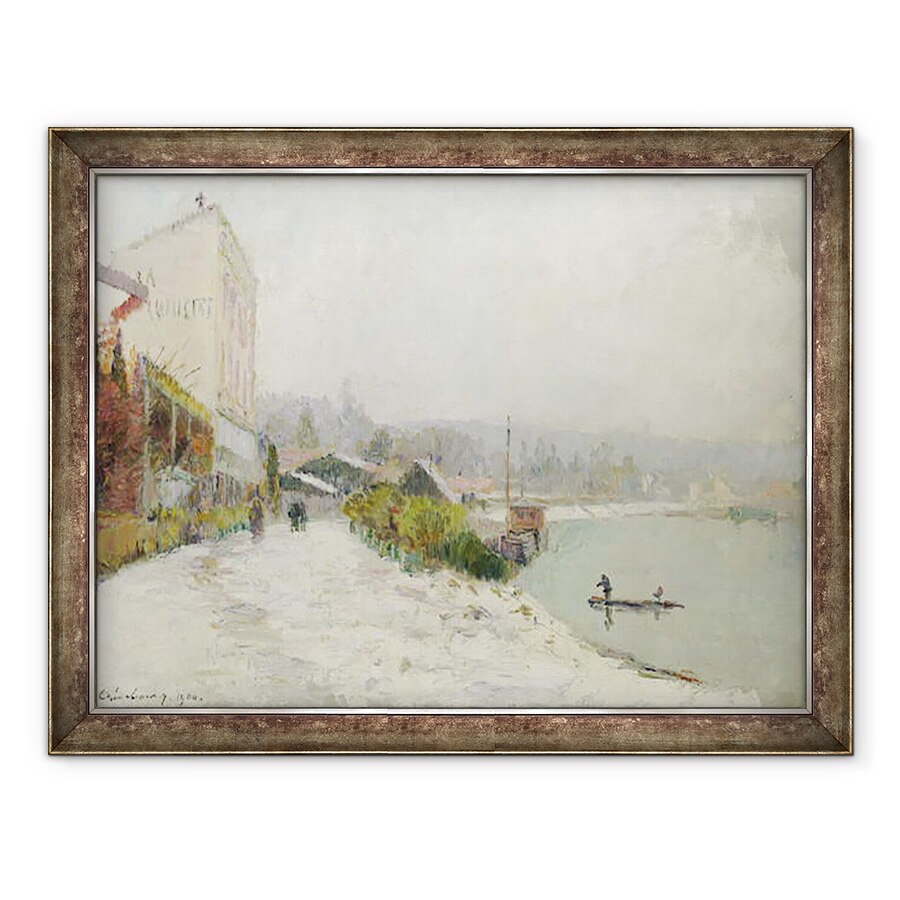 Tablou inramat - Albert-Charles Lebourg - Le Seine au Bas-Meudon, Temps de neige, 60 x 80 cm
