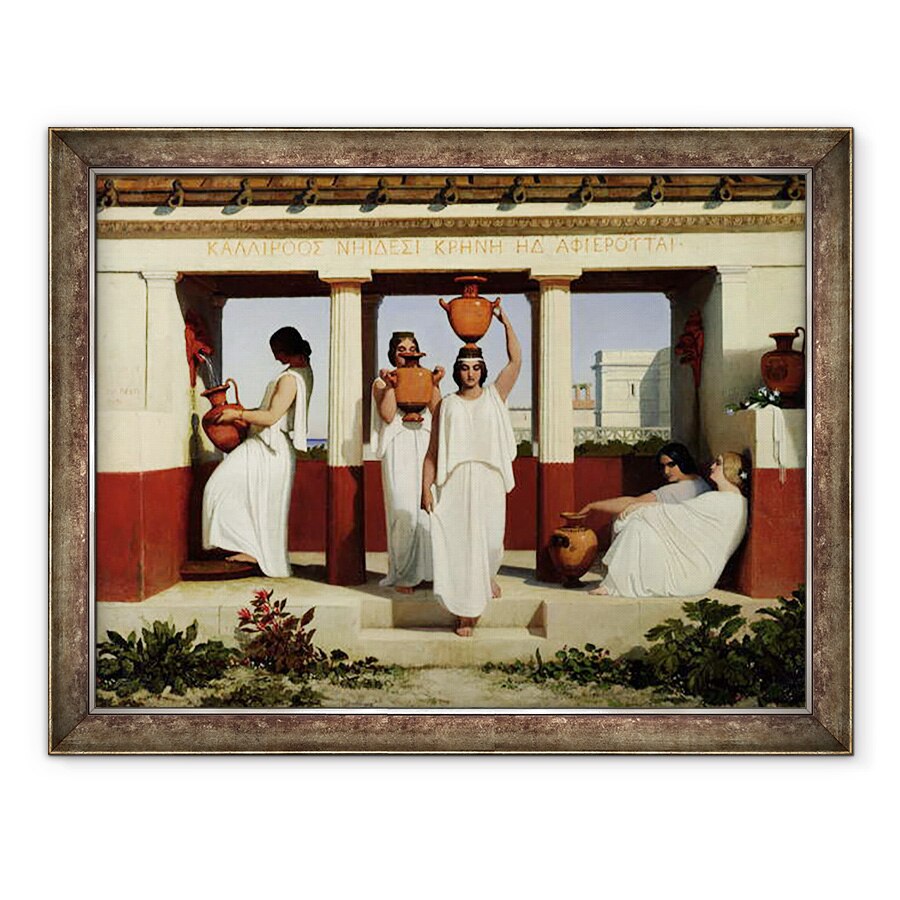 Tablou inramat - Dominique Louis Papety - Femei grecesti la fantana, 60 x 80 cm