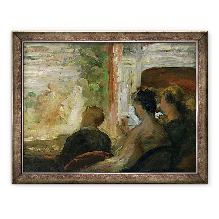 Tablou inramat - Honore Daumier - O cutie la teatru, 70 x 90 cm