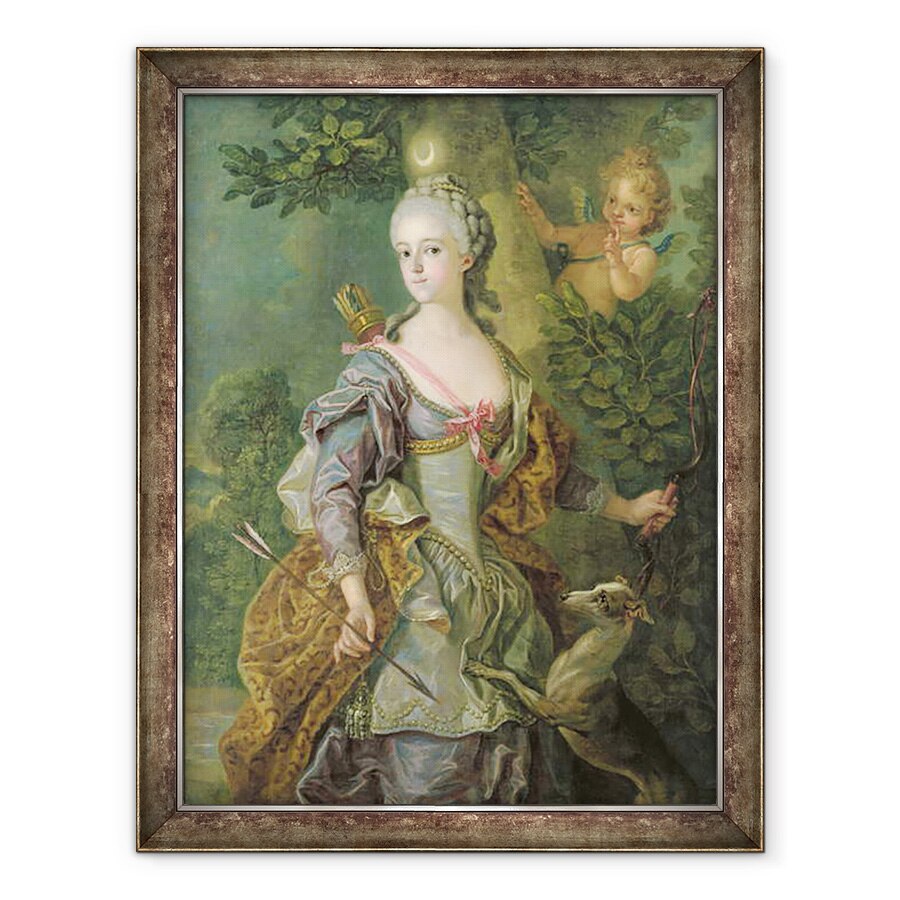 Tablou inramat - Charles-Amedee-Philippe van Loo - Luise Henriette Wilhelmine von Anhalt-Dessau 1750-1811 ca Diana, 70 x 90 cm