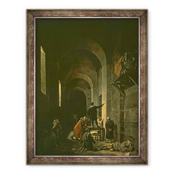 Tablou inramat - Francois-Marius Granet - Jacques de Stella 1596-1657 in inchisoare, 70 x 90 cm Tablou inramat - Francois-Marius Granet - Jacques de Stella 1596-1657 in inchisoare, 70 x 90 cm