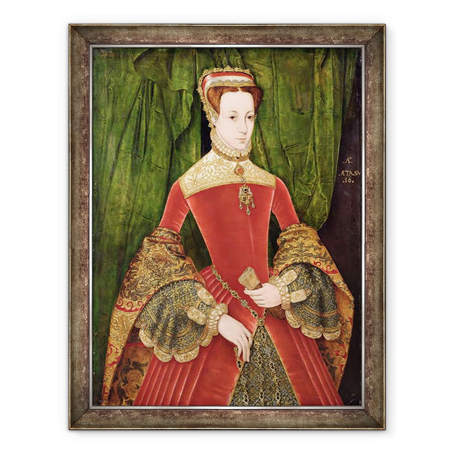 Tablou inramat - Hans Eworth - Portretul unei femei, in varsta de 16 ani, identificata anterior ca Mary Fitzalan, Ducesa de Norfolk, 70 x 90 cm