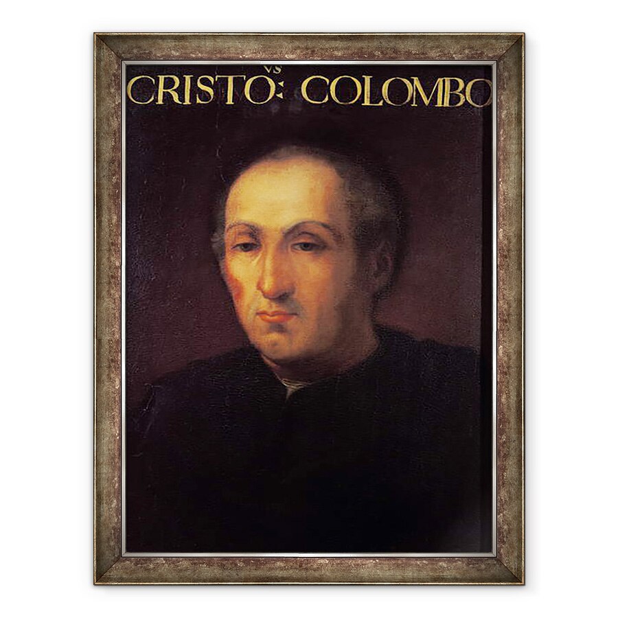 Tablou inramat - Scoala Italiana - Portretul Lui Cristofor Columb 1451-1506, 70 x 90 cm