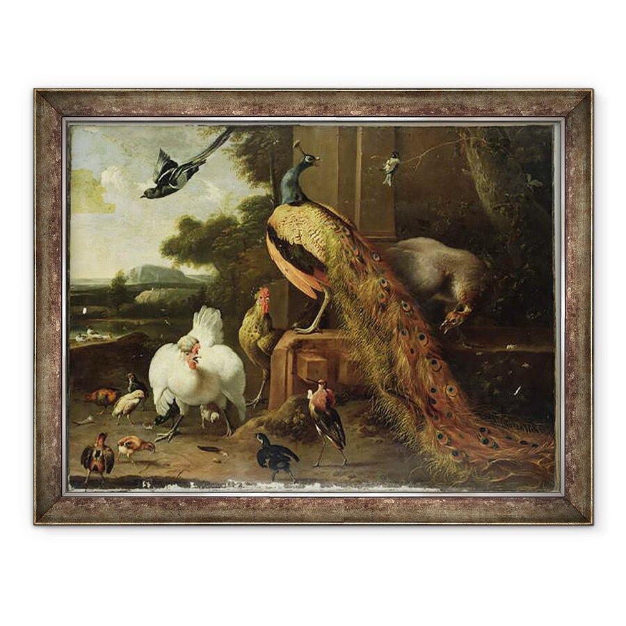 Tablou inramat - Melchior de Hondecoeter - Revolta in lovitura de stat a pasarilor, 70 x 90 cm