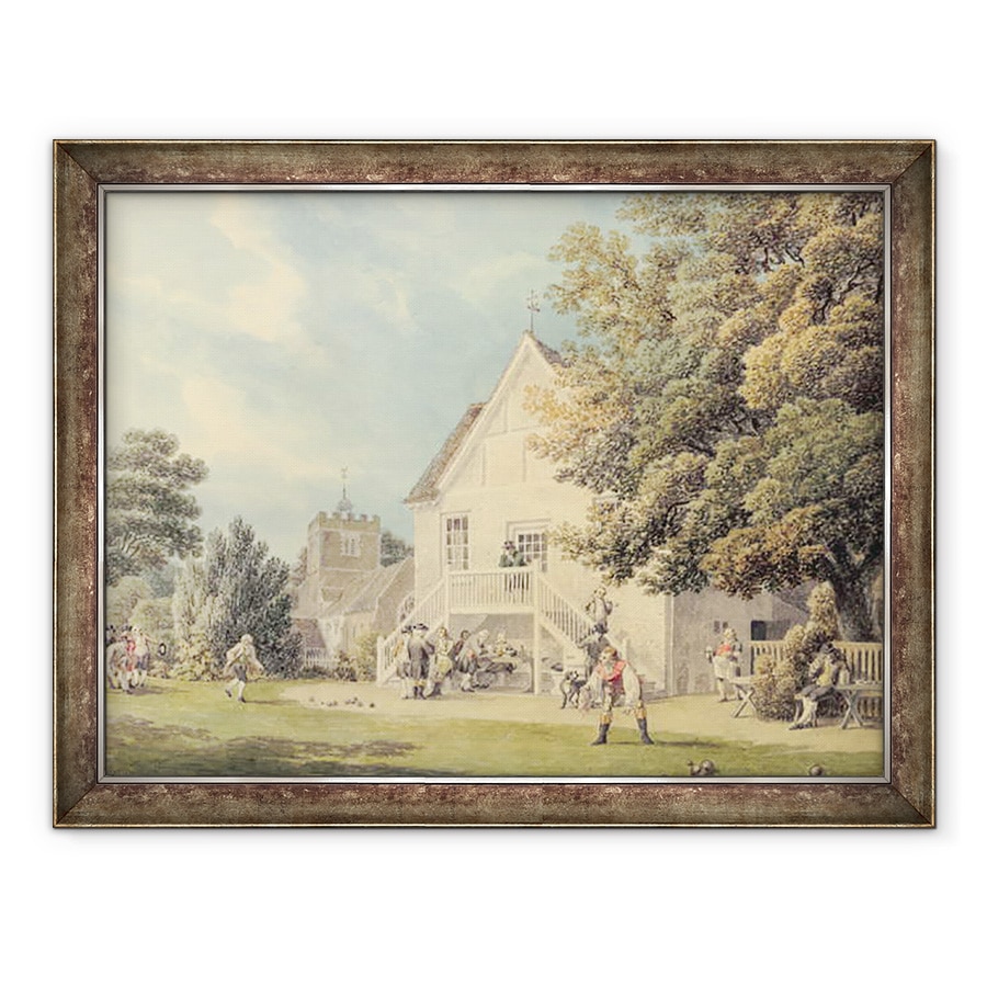 Tablou inramat - Michael Rooker - Un joc de boluri pe verde Bowling in afara Bunch of Grapes Inn, Hurst, 60 x 80 cm