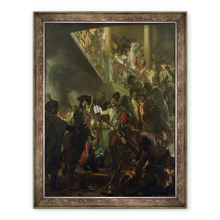 Tablou inramat - Adolph Friedrich Erdmann von Menzel - Frederic al II-lea cel Mare 1712-86 in Lissa, 1757, Bonsoir, domnilor!, 70 x 90 cm