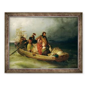 Tablou inramat - Felix Schlesinger - Pasagerii emigranti la bord, 60 x 80 cm Tablou inramat - Felix Schlesinger - Pasagerii emigranti la bord, 60 x 80 cm