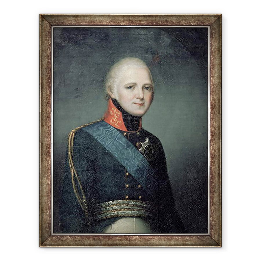 Tablou inramat - Franz Gerhard von Kugelgen - Portretul imparatului Alexandru I 1777-1825, 70 x 90 cm