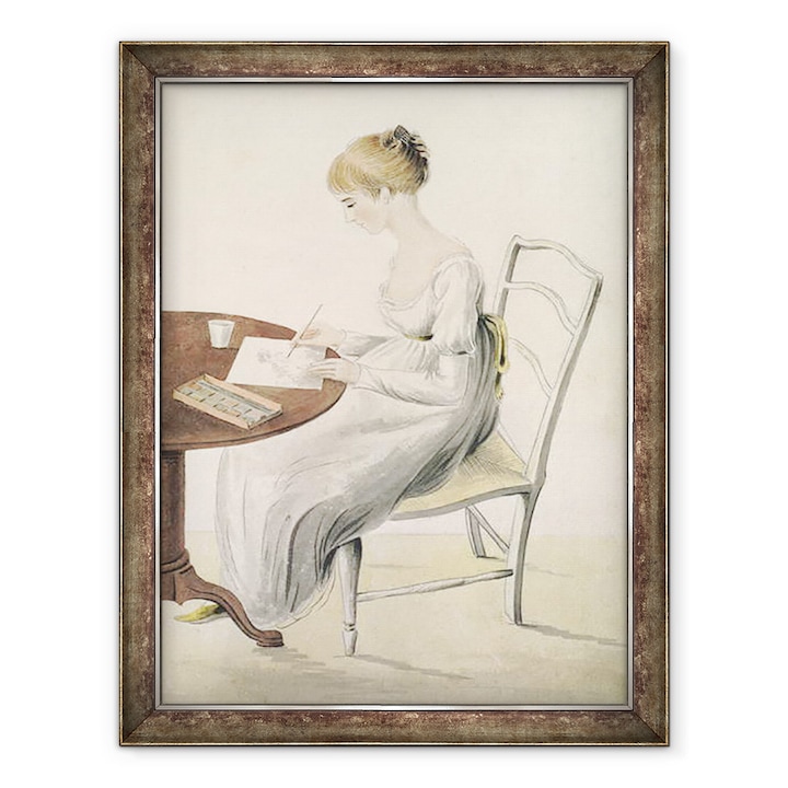 Cassandra Austen - Fanny Austen-Knight 1793-1882, Keretezett kép, 60 x 80 cm