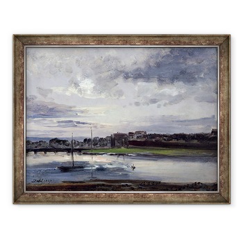 Tablou inramat - Johan Christian Dahl - Elba si orasul nou, Dresda, in lumina serii, 60 x 80 cm Tablou inramat - Johan Christian Dahl - Elba si orasul nou, Dresda, in lumina serii, 60 x 80 cm