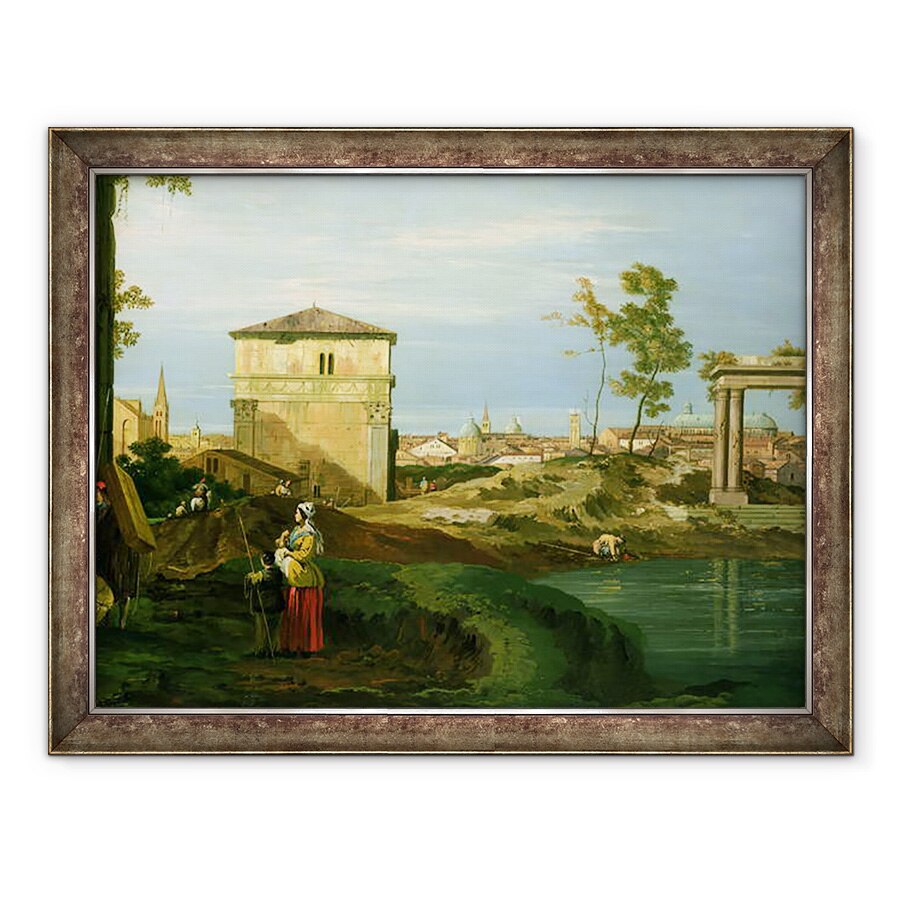 Tablou inramat - Canaletto - Detaliu al Capriccio cu motive din Padova, 60 x 80 cm