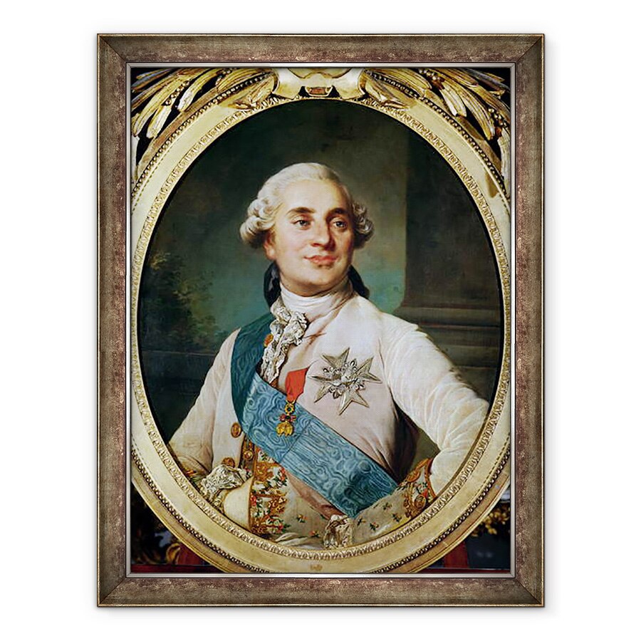Tablou inramat - Joseph Siffred Duplessis - Medalion Portret De Ludovic al XVI-lea 1754-93 1775, 60 x 80 cm