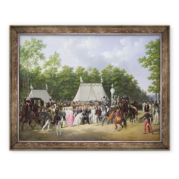 Tablou inramat - Hippolyte Lecomte - Ludovic al XVIII-lea 1755-1824 Salutand Marie-Caroline-Ferdinande de Bourbon, Printesa a Siciliei, in padurea de la Fontainebleau, 15 iunie 1816, 60 x 80 cm Tablou inramat - Hippolyte Lecomte - Ludovic al XVIII-lea 1755-1824 Salutand Marie-Caroline-Ferdinande de Bourbon, Printesa a Siciliei, in padurea de la Fontainebleau, 15 iunie 1816, 60 x 80 cm