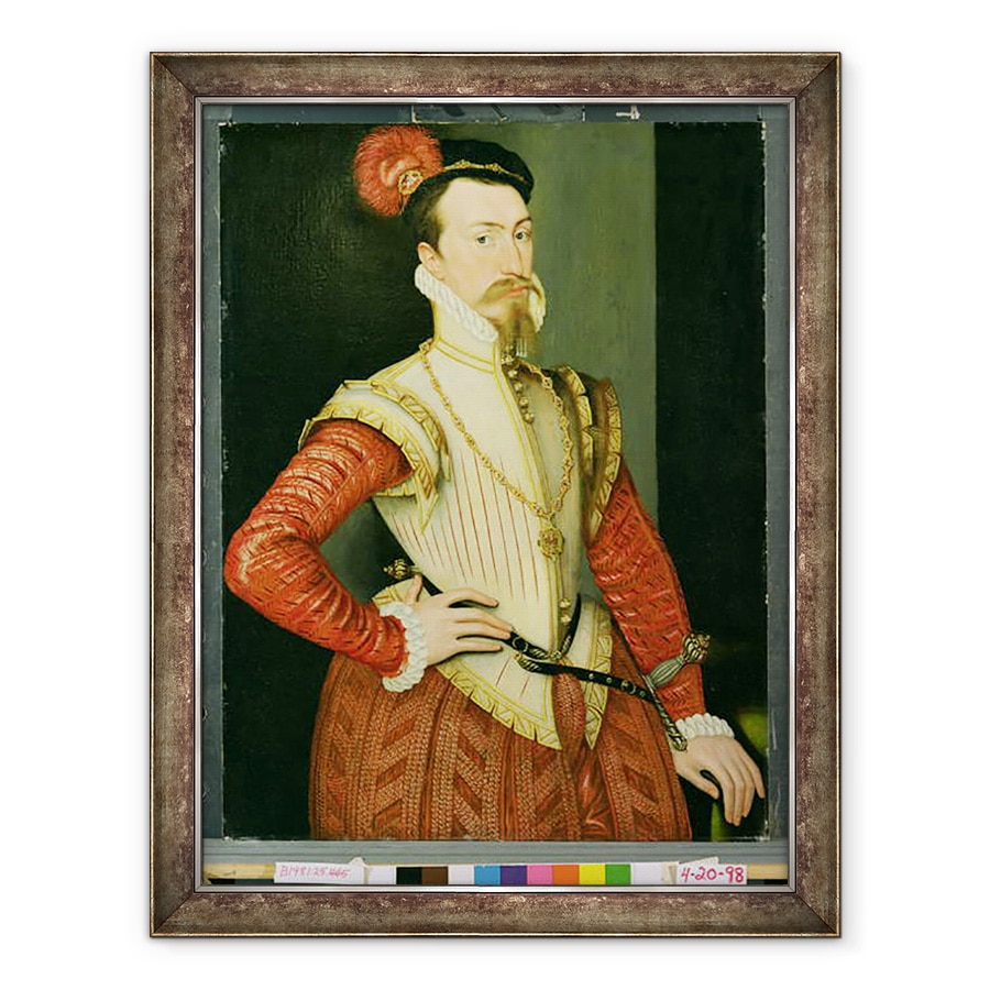 Tablou inramat - Steven van der Meulen - Robert Dudley 1532-88 Primul conte de Leicester, 60 x 80 cm