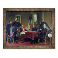 tablou inramat - anton alexander von werner - discutarea unei strategii de razboi la versailles 70 x 90 cm imagen 6_0_
0