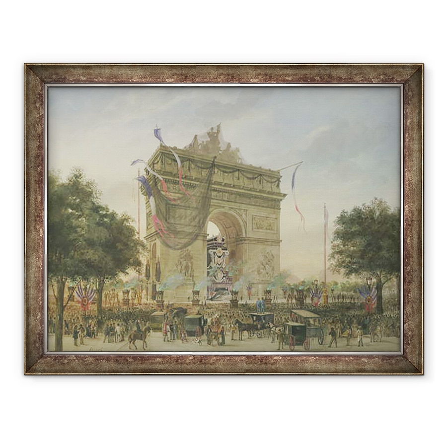 Tablou inramat - Georges Francois Guiaud - inmormantarea lui Victor Hugo 1802-85 1885, 60 x 80 cm