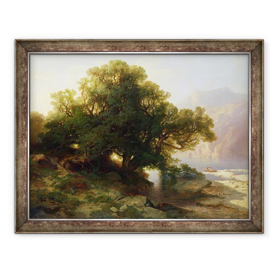 Tablou inramat - Alexandre Calame - Vedere la Lacul Thuner, 60 x 80 cm
