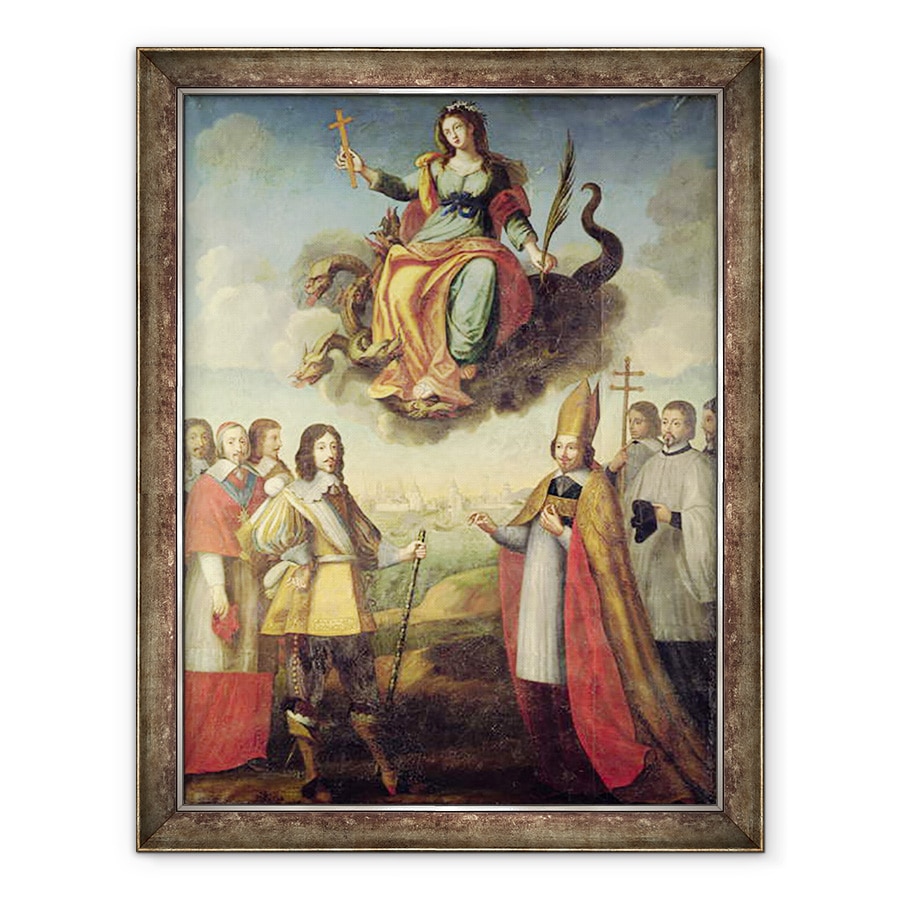 Tablou inramat - Pierre Courtillon - Intrarea regelui Ludovic al XIII-lea 1601-43 al Frantei si al Navarei, in La Rochelle, 60 x 80 cm