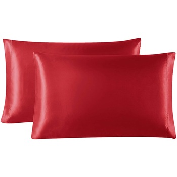 Fata de perna satin pentru ten si par, Casa de Bumbac, set 2 bucati, rosu Fata de perna satin pentru ten si par, Casa de Bumbac, set 2 bucati, rosu