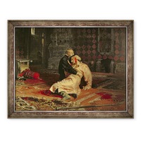 tablou inramat - ilya efimovich repin - ivan cel groaznic si fiul sau pe 16 noiembrie 1581 60 x 80 cm imagen 40_0_
0
